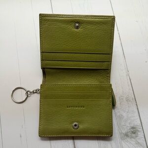 Levenger Green Leather Wallet